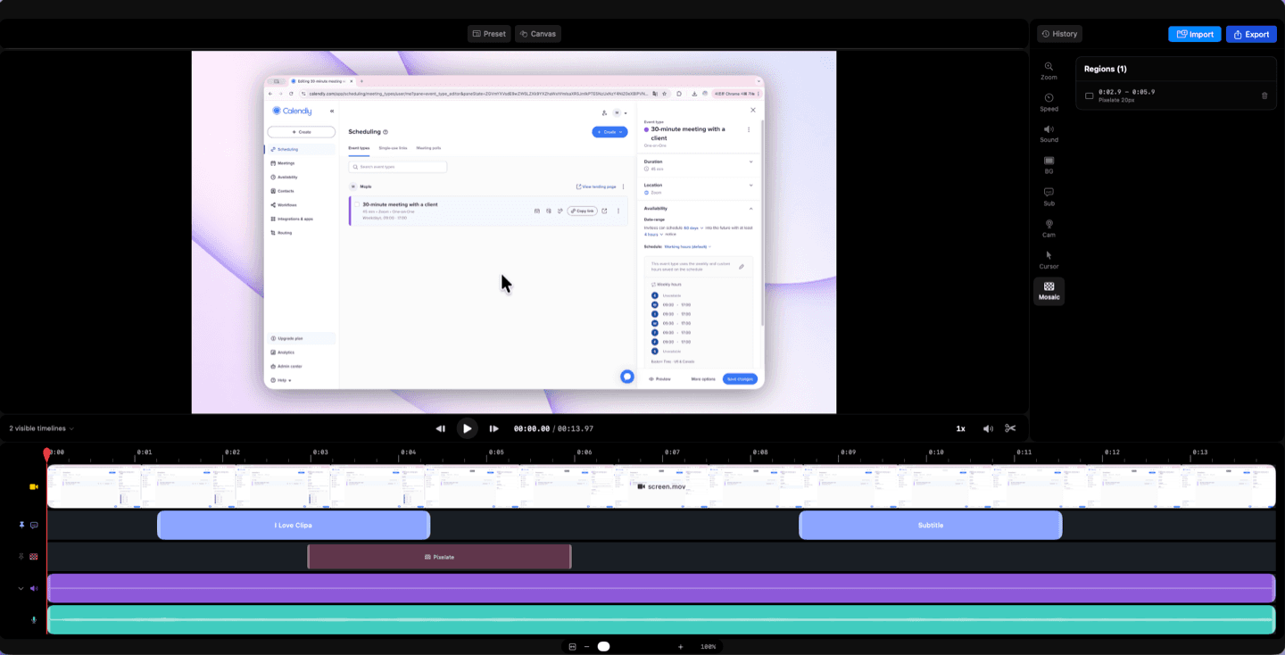 Clipa editor — Full Editor